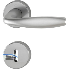 Dr�ckergarnitur NEW YORK - auf Rosette BB, 37 - 42, Alu Edelstahl Effekt