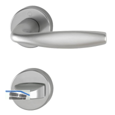 Dr�ckergarnitur NEW YORK - auf Rosette WC, 37 - 42, Alu Edelstahl Effekt