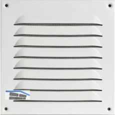 UPMANN Wetterschutzgitter aufschraubbar eckig 200x200 mm Alu wei�