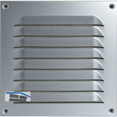 UPMANN Wetterschutzgitter aufschraubbar eckig 200x200 mm Alu silber