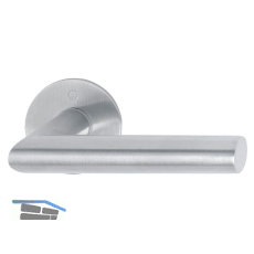 HOPPE Dr�ckergarnitur AMSTERDAM rund, ohne Schl�sselrosette, Edelstahl matt