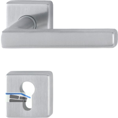 HOPPE Dr�ckergarnitur DALLAS - auf Rosette PZ, 37 - 42, Edelstahl matt