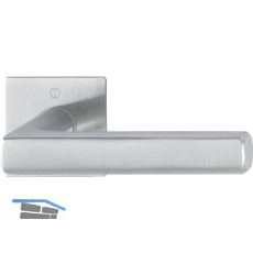 HOPPE Dr�ckergarnitur DALLAS eckig, ohne Schl�sselrosette, Edelstahl matt