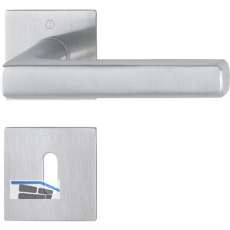 HOPPE Dr�ckergarnitur DALLAS Flachrosetten, eckig BB, Edelstahl matt