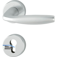 FH Dr�ckergarnitur New York auf Rosette PZ, Aluminium silber eloxiert