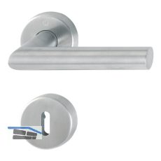 Dr�ckergarnitur AMSTERDAM - auf Rosette BB, 40 - 45, Edelstahl matt