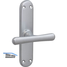 GRUNDMANN Fenstergriff ELEGANT 520 - gerade, 7x35, Messing verchromt satiniert