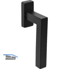 MARCHESI Fenstergriff MALM� eckige Rosette, Edelstahl schwarz matt