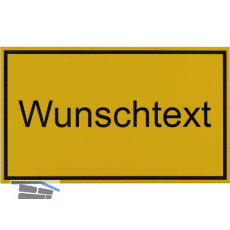 Leerschild inkl. zweizeiligem Text, Kunststoff gelb/schwarz