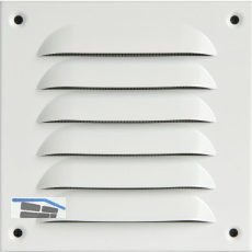 UPMANN Wetterschutzgitter aufschraubbar eckig 140x140 mm Alu wei�