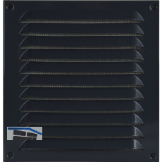 UPMANN Wetterschutzgitter aufschraubbar eckig 230x240 mm Alu grau