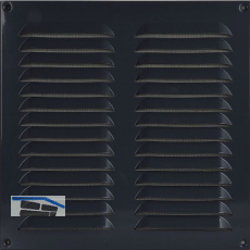 UPMANN Wetterschutzgitter aufschraubbar eckig 320x320 mm mit Mittelsteg grau