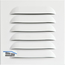 UPMANN Wetterschutzgitter eckig mit Einbaurahmen/Klemmfeder 140x140 mm wei�