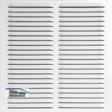 UPMANN Wetterschutzgitter eckig mit Einbaurahmen/Klemmfeder 430x440 mm wei�