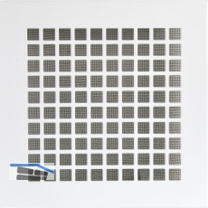 UPMANN L�ftungsgitter eckig mit Klemmfeder 200x200 mm Stahl wei�