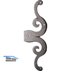 T�rscheinband Rustikal, 319 x 123 mm, Stahl verzinkt schwarz passiviert