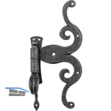 HALC� T�rkreuzband Rustikal m.Aufschraubkloben,Stahl verzinkt schwarz passiviert