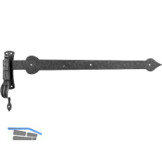 HALC� T�rlangband mit Aufschraubkloben, 600 mm,Stahl verzinkt schwarz passiviert