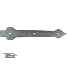 T�rscheinlangband ohne Kloben, 345,5 mm, Stahl verzinkt schwarz passiviert