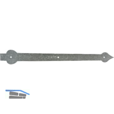 T�rscheinlangband ohne Kloben, 545,5 mm, Stahl verzinkt schwarz passiviert