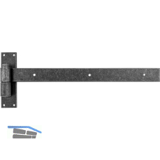 HALC� T�rlangband Hall mit Aufschraubkloben, 400 mm, verzinkt schwarz passiviert