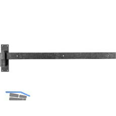 HALC� T�rlangband Hall mit Aufschraubkloben, 600 mm, verzinkt schwarz passiviert