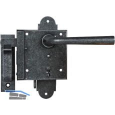 HALC� Schlossset BB, Kastenschlossdr�cker rechts, verzinkt schwarz passiviert