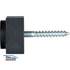 HALC� Wandt�rpuffer 30 x 30 mm, Stahl verzinkt schwarz passiviert