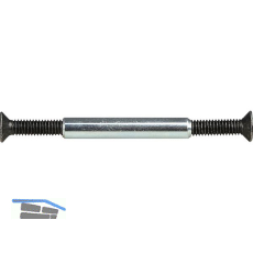 HALC� H�lsenschraube f�r Rosettenbefestigung T�rst�rke 40-56, schwarz passiviert