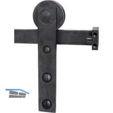 HALC� Schiebet�rbeschlagset Glas 8-24 mm Laufschiene L=2000 mm Schwarzstahl