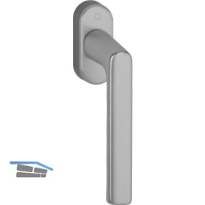 HOPPE Fenstergriff HAMBURG, Aluminium Edelstahl-Effekt