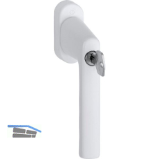 HOPPE Fenstergriff HAMBURG - Sperrzylinder, Aluminium wei�