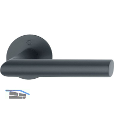 HOPPE Dr�ckergarnitur AMSTERDAM - ohne Schl�sselrosette, Edelstahl schwarz matt