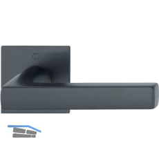 HOPPE Dr�ckergarnitur DALLAS - ohne Schl�sselrosette, Edelstahl schwarz matt