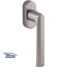 HOPPE Fenstergriff HAMBURG - SecuForte, Aluminium edelstahlfarbig matt