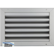 UPMANN Wetterschutzgitter eckig zum Einbauen 295 x195 mm Alu silber