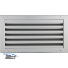 UPMANN Wetterschutzgitter eckig zum Einbauen 395 x195 mm Alu silber