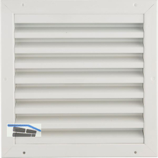 UPMANN Wetterschutzgitter eckig zum Einbauen 295 x 295 mm Alu wei� RAL 9010