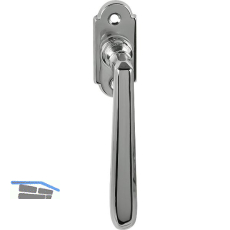 MARCHESI Fenstergriff ALT-WIEN Vierkant 7 x 35, L�nge 105 mm, Messing verchromt