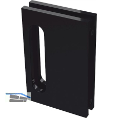 Gegenkasten B95 f�r Glasschiebet�rschloss mit Bogenriegel, Aluminium schwarz