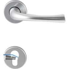 Dr�ckergarnitur FLORENZ - auf Rosette PZ, 38 - 42, Aluminium silber eloxiert