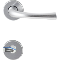 Dr�ckergarnitur FLORENZ - auf Rosette WC, 38 - 42, Aluminium silber eloxiert