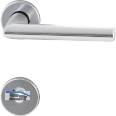 Dr�ckergarnitur TURIN - auf Rosette WC, 38 - 42, Aluminium silber eloxiert