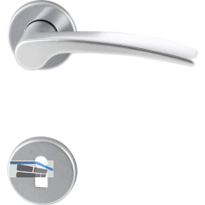 Dr�ckergarnitur TRIEST - auf Rosette BB, 38 - 42, Aluminium silber eloxiert