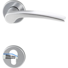 Dr�ckergarnitur TRIEST - auf Rosette PZ, 38 - 42, Aluminium silber eloxiert