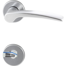 Dr�ckergarnitur TRIEST - auf Rosette WC, 38 - 42, Aluminium silber eloxiert