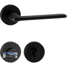 MARCHESI Dr�ckergarnitur UMAG auf Rosette WC, 38-45 mm, Zamak schwarz matt