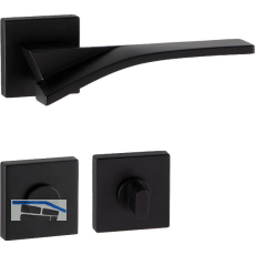 MARCHESI Dr�ckergarnitur TABOR auf Rosette WC, 38-45 mm, Zamak schwarz matt