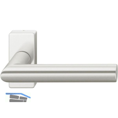 FSB Rahment�rdr�cker 09 1076 Hochhaltefeder B eckige Rosette Aluminium silber