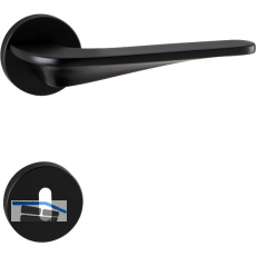 MARCHESI Dr�ckergarnitur LJUBLJANA auf Rosette BB, 38-45 mm, Zamak schwarz matt